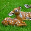 2pcs Sika Deer Statue Sculpture Ornaments Animal Model Art Craft Outdoor Garden Decoration Ornament Sika Deer Model Animal Model