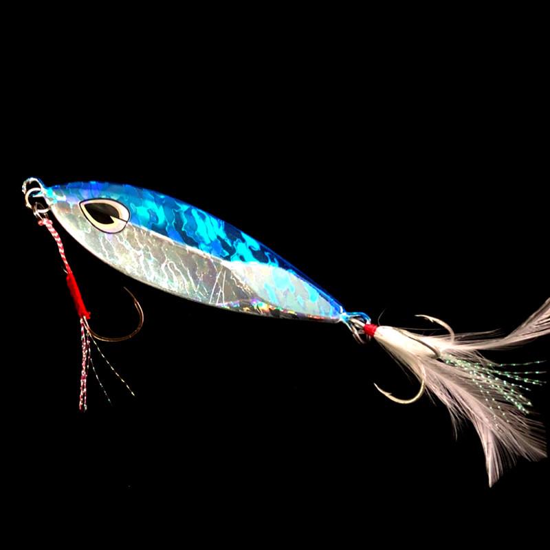100g Night Glow Iron Plate Sea Fishing Lure for Ocean Trolling & Shore Casting