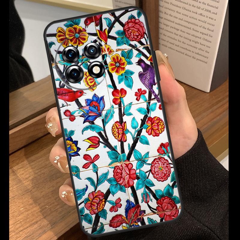 

Чехол со старинным цветочным узором для OnePlus 15 13 12 11 10 15R 13R 12R 10T 13T OnePlus Nord 5 CE 4 3 Lite N20 N30 OnePlus Nord CE4