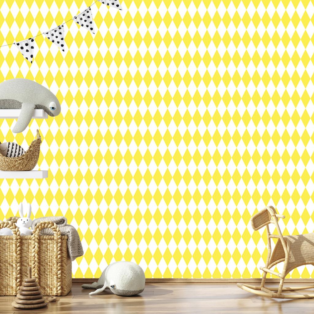 Harlequin Diamonds Cream Wallpaper, Cream Background for Living Room and Bedroom 50x1000