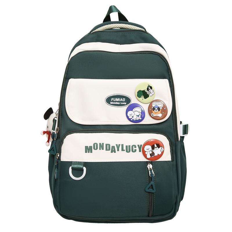 

Студентський шкільний рюкзак жіночого кольору зелений