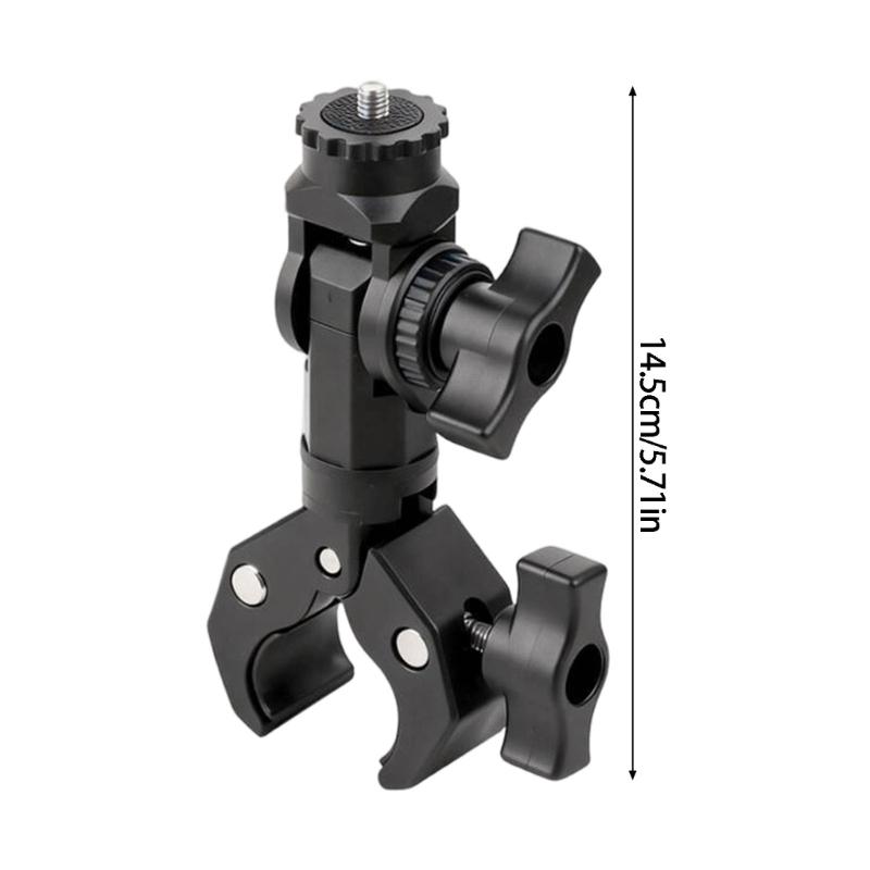 Universal Single Clamp Holder With Full Circles Movement For Action Camera On Motorcycle Bike Bar