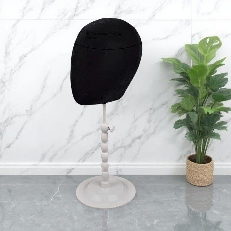 

Классный кронштейн железного цвета, подставка для парика, блок волос, шляпа, подставка для демонстрации украшений, поддержка для хранения и ухода за париком Black foam head + white plastic disc