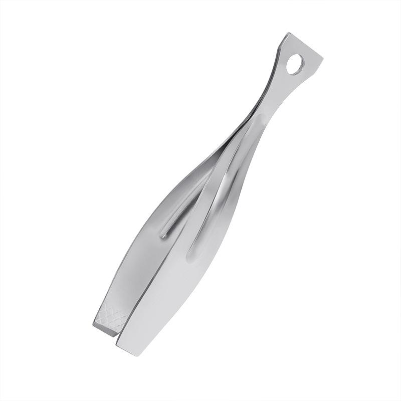 1pc Thick Stainless Steel Kitchen Tweezers, Multi-Purpose Cooking Fish Bone Tweezers, Meat Removal Tools, Fish Bone Removal Tweezers,