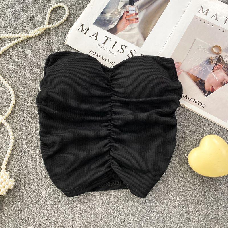 Pure Sweet Sexy Sexy Short Chest-Wrapped Vest Women's Outerwear Stylish Silm Bottoming Sleeveless Tube Top Tops