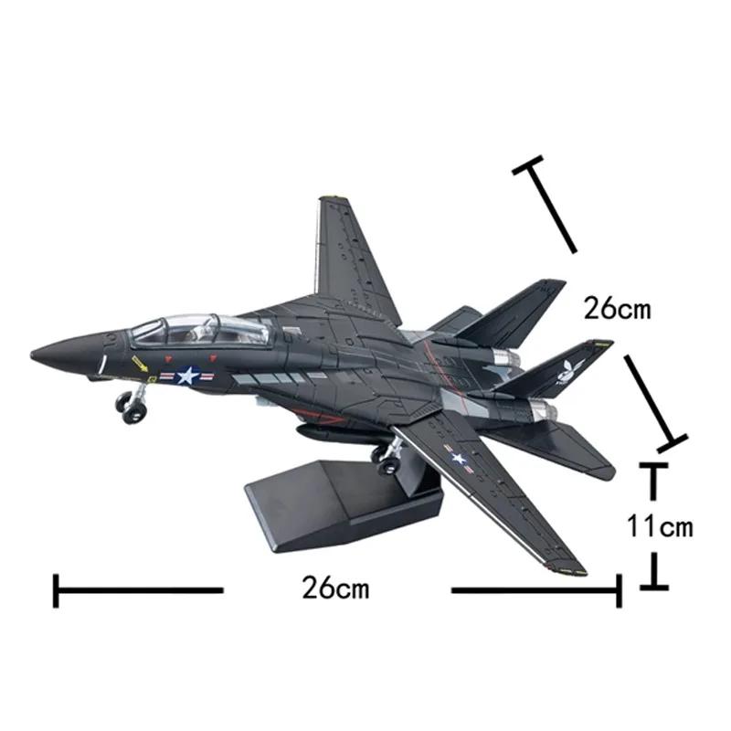 1:72 Creative Military Series Building Blocks New Black F14 Panda Multi Purpose Supersonic Fighter Model Toys For Kids Xmas Gift
