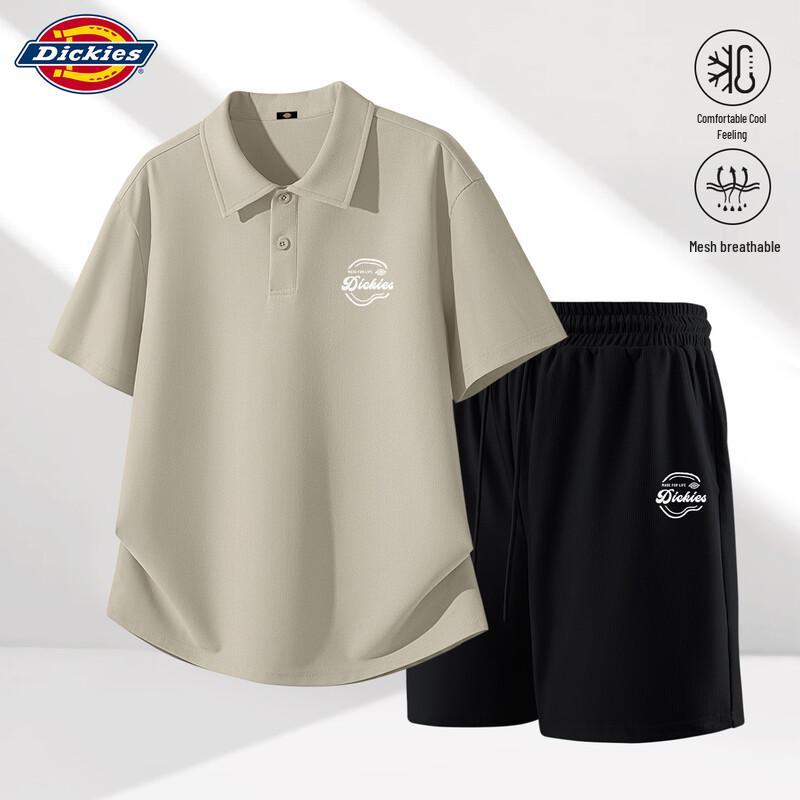 Dickies Men s Cool Waffle Polo & Sport Shorts Set M