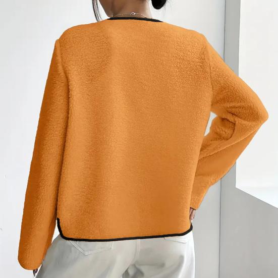 Women's Open Front Fleece Jacket Long Sleeve Cardigan Coat Soft Fuzzy Sherpa Jackets Fall Casual Warm Outerwear