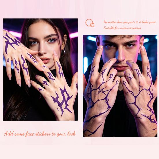 Baizihuahu 5 Sheets Temporary Tattoo Stickers, Skin-Friendly Demon Energy Pattern Tattoos, Hypoallergenic Non-Irritating Stickers for Kids Adults