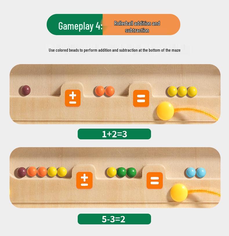 Children's Magnetic Wooden Marble Maze: Early Education & Logic Training Toy