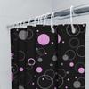 Red White Interlocking Circles Shower Curtain Home Decoration Waterproof Fabric For Bathroom Decor Large Size (72X84)