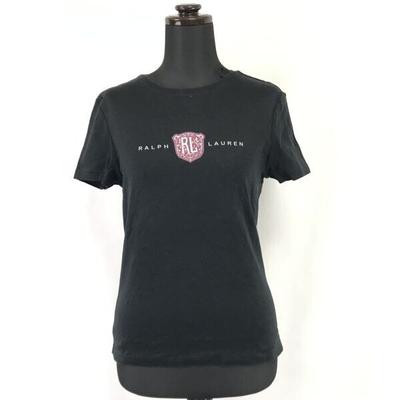 Made In Japan Short Sleeve T-Shirt L Women Black Logo Print Stretch(USED)