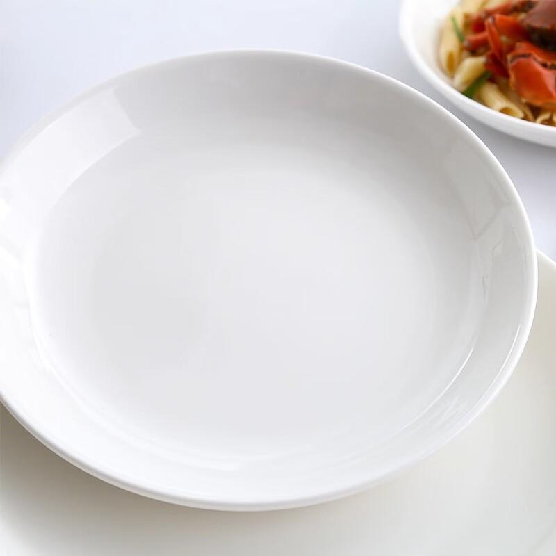 Pure White Ceramic Round Dinner Plate