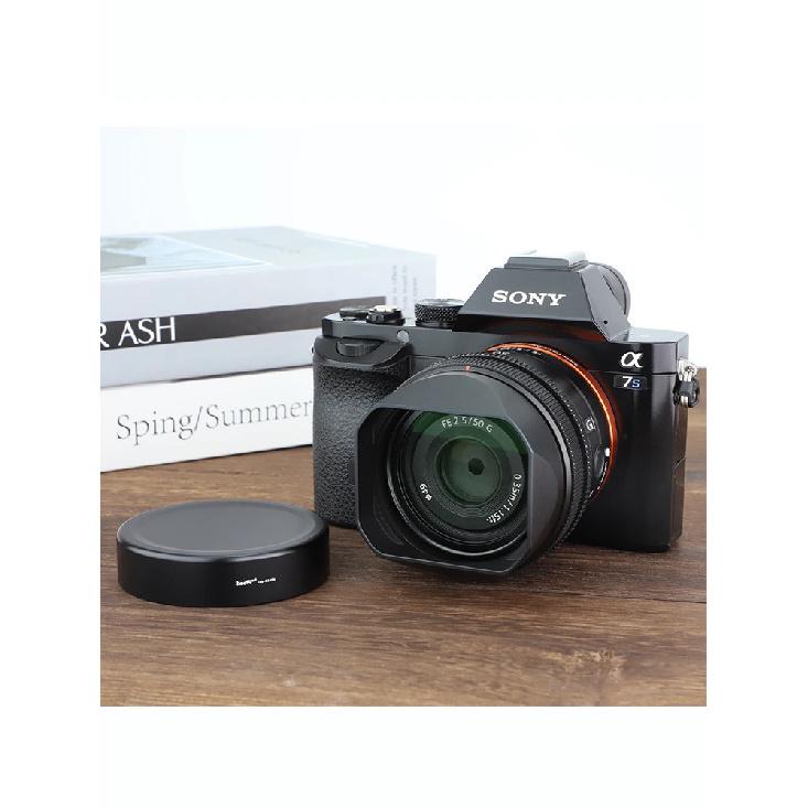 Haoge Bayonet Square Metal Lens Hood for Sony FE 40mm F2.5 G Lens FE 2.5/40 G(SEL40F25G) with Metal Cap