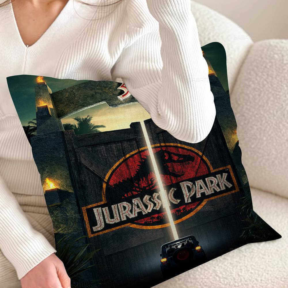 Classic J-Jurassic Park Cushion Cover Pillow Cover Decor Pillowcase Printed Cushion Case For Couch 30cmx30cm