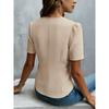 2026 New Women's Summer Ruffled Pleated Round Neck Short Sleeve Shirt Top