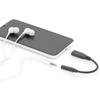 Câble adaptateur audio USB-C™ mâle vers Jack femelle 3.5 mm - Digitus AK-300321-002-S - Noir