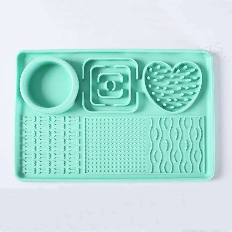 Dog Slow Food Bowl Pet Silicone Dog Licking Food Pad Cat Licking Plate Puzzle Leaking Food Hidden Food Licking Kitten Toy