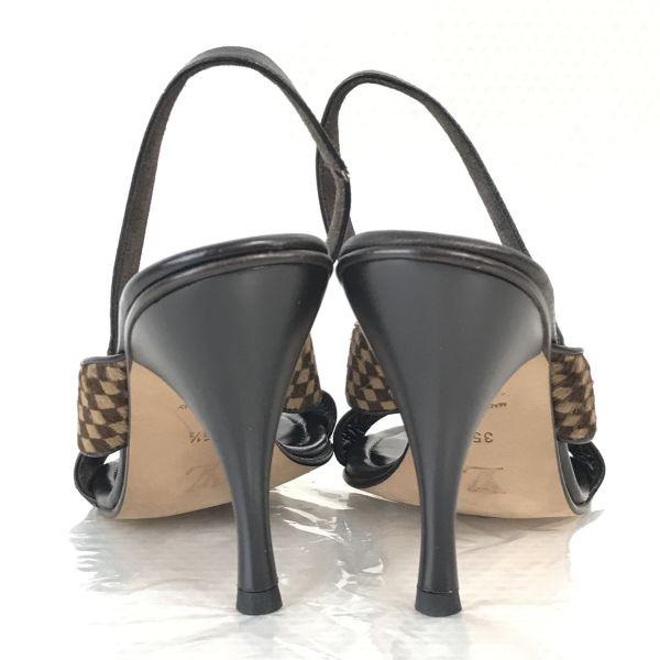 Louis Vuitton Sandały z paskiem na pięcie 35.5 22.5-23.0 Brązowe(UŻYWANY)