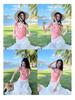 Women's Spicy Girl Square Neck, Wide-Strap Contrast Vest with Fixed Pads, Conceals Underarm Fat, Versatile Casual Top