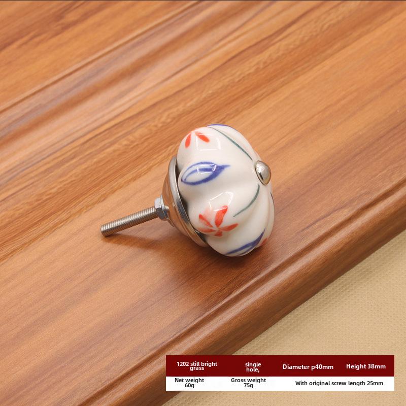Modern American Ceramic Pumpkin Cabinet Handle