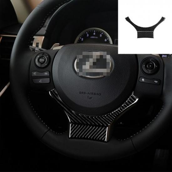 For Lexus IS250 IS350 2013-2017 Carbon Fiber Inteirior Steering Wheel Cover Trim