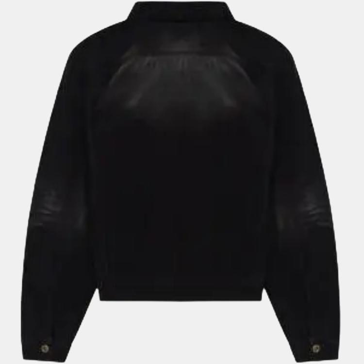 WE11DONE Fitted Single-Breasted Long Sleeve Jacket Men Jackets Black WD-JK2-24-082-U-BK