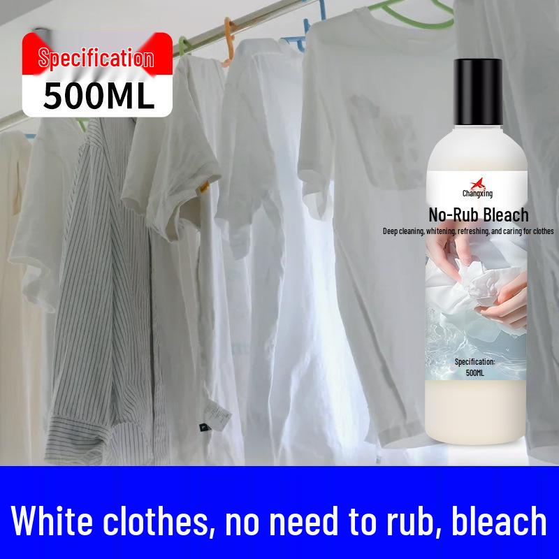 No-Rub Bleach for Whites: Stain Remover, Color Restorer, Anti-Yellowing, Clothes Whitener.