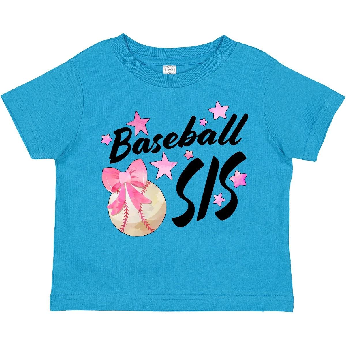 

Inktastic Baseball Sis Toddler T-Shirt Sports Family Fans Sister Little Fan Ball 100