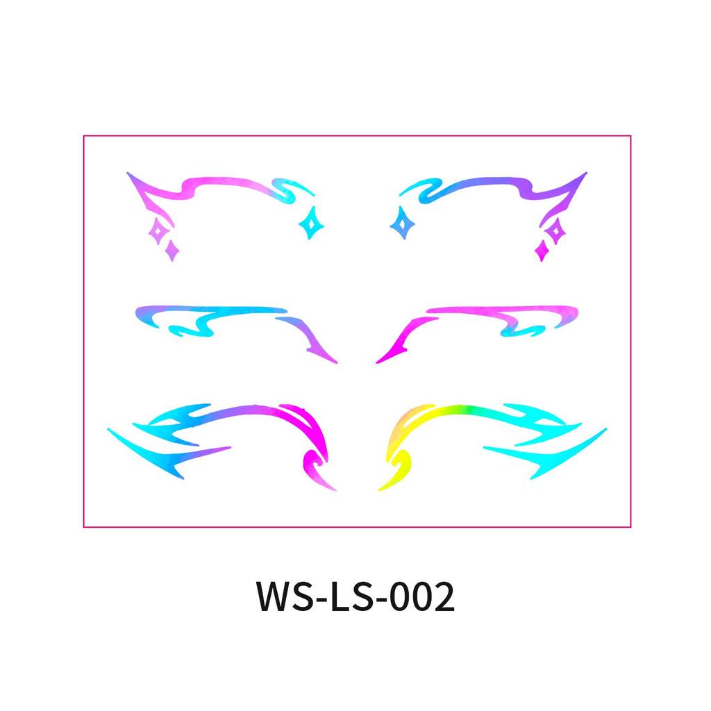 European & American Cross-border Music Festival Laser Eyeliner Stickers - Waterproof & Long-lasting Disposable Tattoos
