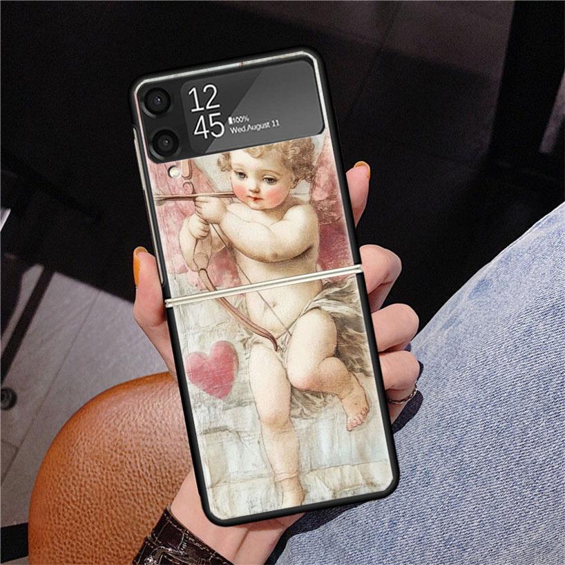 

Bible Angel Phone Case For Samsung Z Flip 7 6 5 4 3 Galaxy ZFlip7 ZFlip6 ZFlip5 ZFlip4 ZFlip3 5G Print Cover Samsung Z Flip