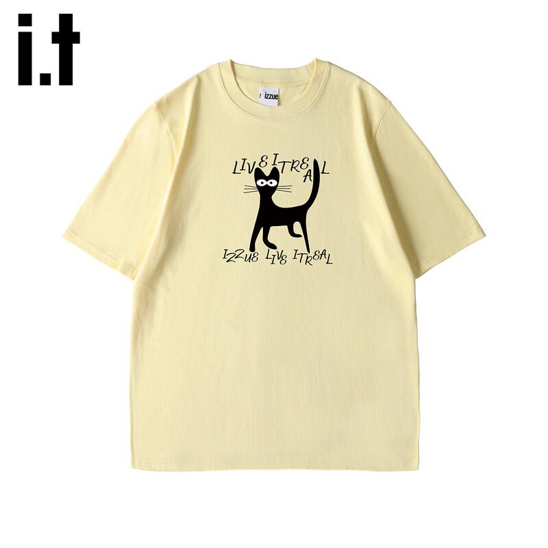 Izzue IT Women's Cat Graffiti Print Cotton T-Shirt