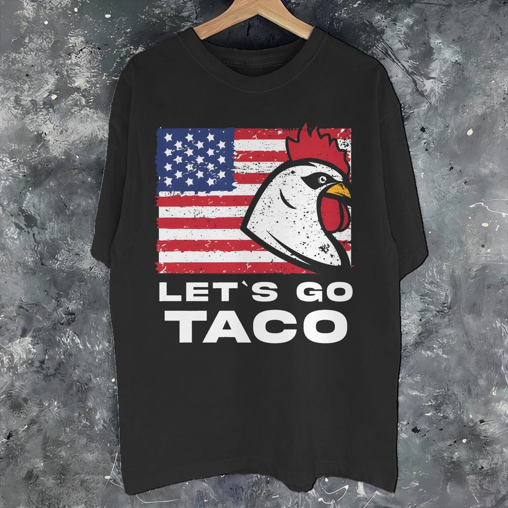 Lets Go Taco Funny Always Chickens Out Retro Tee Shirt For Unisex Unisex Printed T Shirts Cotton Clothing