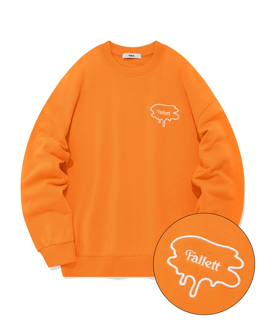 FALLETT Brush Logo Sweatshirt Orange