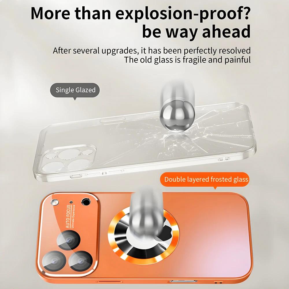 Luxus Titan Metallic Farbe Matt Magnetische Hülle für iPhone 17 16 15 14 Plus 13 12 11 Pro Max für Magsafe Kabelloses Ladegehäuse