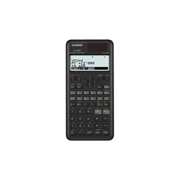 Calculatrice scientifique - Casio - FC-200V - Ecran 4 lignes - Alimentation solaire - 103 g