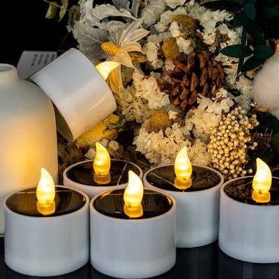 Solarlampen Teelichter LED Kerzenlicht Outdoor Wasserdicht Energie Elektronische Flackernde Beleuchtung Garten Hochzeit Party Dekoration
