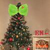 Plush Xmas Tree Topper Multi-Purpose Soft Plush Bow Tree Ornament Reusable Lovely Bow Tree Topper for Indoor Outdoor Treetop