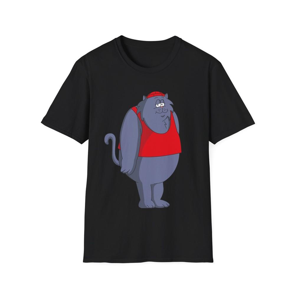 Heathcliff Mungo Unisex T-Shirt Cartoon Character Tee Funny Cat Shirt Retro Unisex T-Shirt L