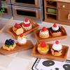 10Pcs 1/12 Scale Dollhouse Miniature Dessert Fruit Cake Play Kitchen Food Diy Jewelry Accessories For Doll Accessories
