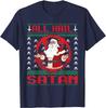 All Hail Satan Gift Satanic Santa Ugly Christmas Sweater TShirt 100 Cotton ONeck Short Sleeve Casual Mens Tshirt Size S3XL