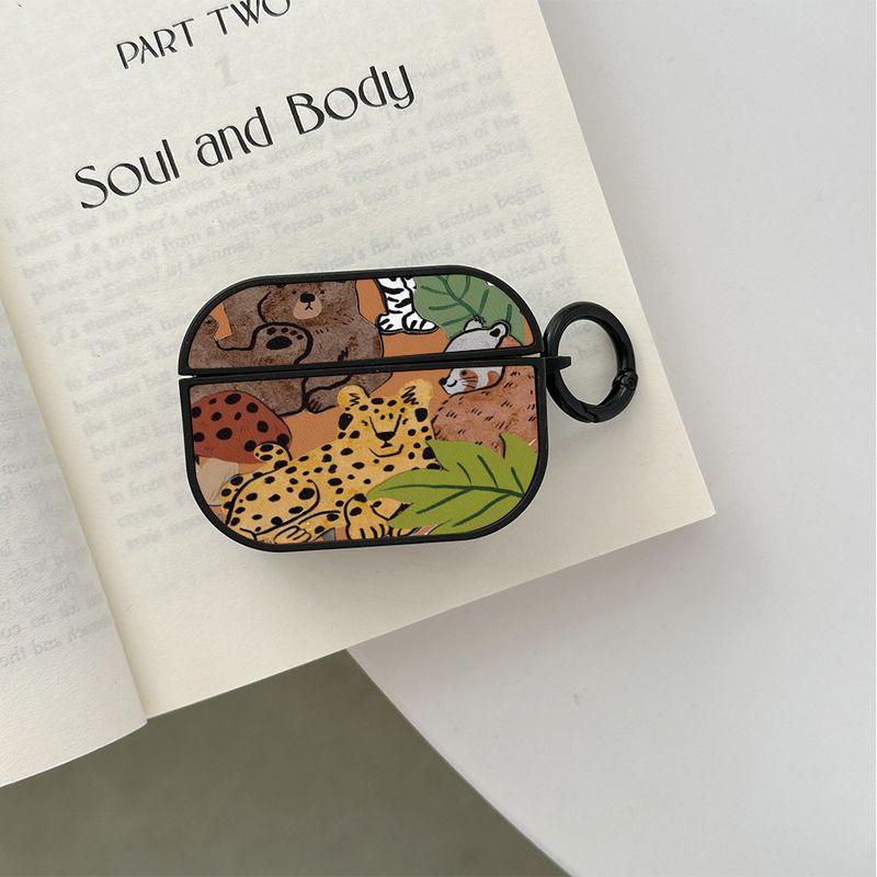 

Pro2 Защитный чехол Чехол для Airpods4 Активное шумоподавление Apple 3-го поколения Чехол для Bluetooth-наушников Pro 2 Рукава для наушников Корейский Милый Инс Apple Airpods Pro [Tropical Forest Zoo] Send Ring