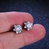 6.5mm Snowflake Full Diamond Stud Earrings Sunflower Paved Earrings D VVS1 Exquisite Moissanite Jewelry