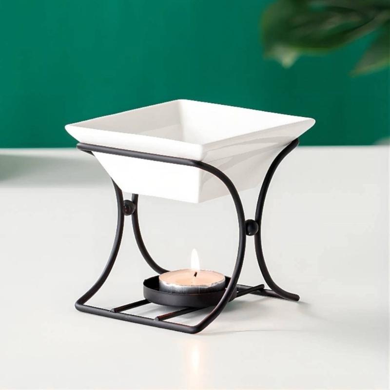Unique X Shape Ceramic Oil Burners Oil Diffuser Candle Holder for Enhancing Home Ambiances Contemporary Homes Decors