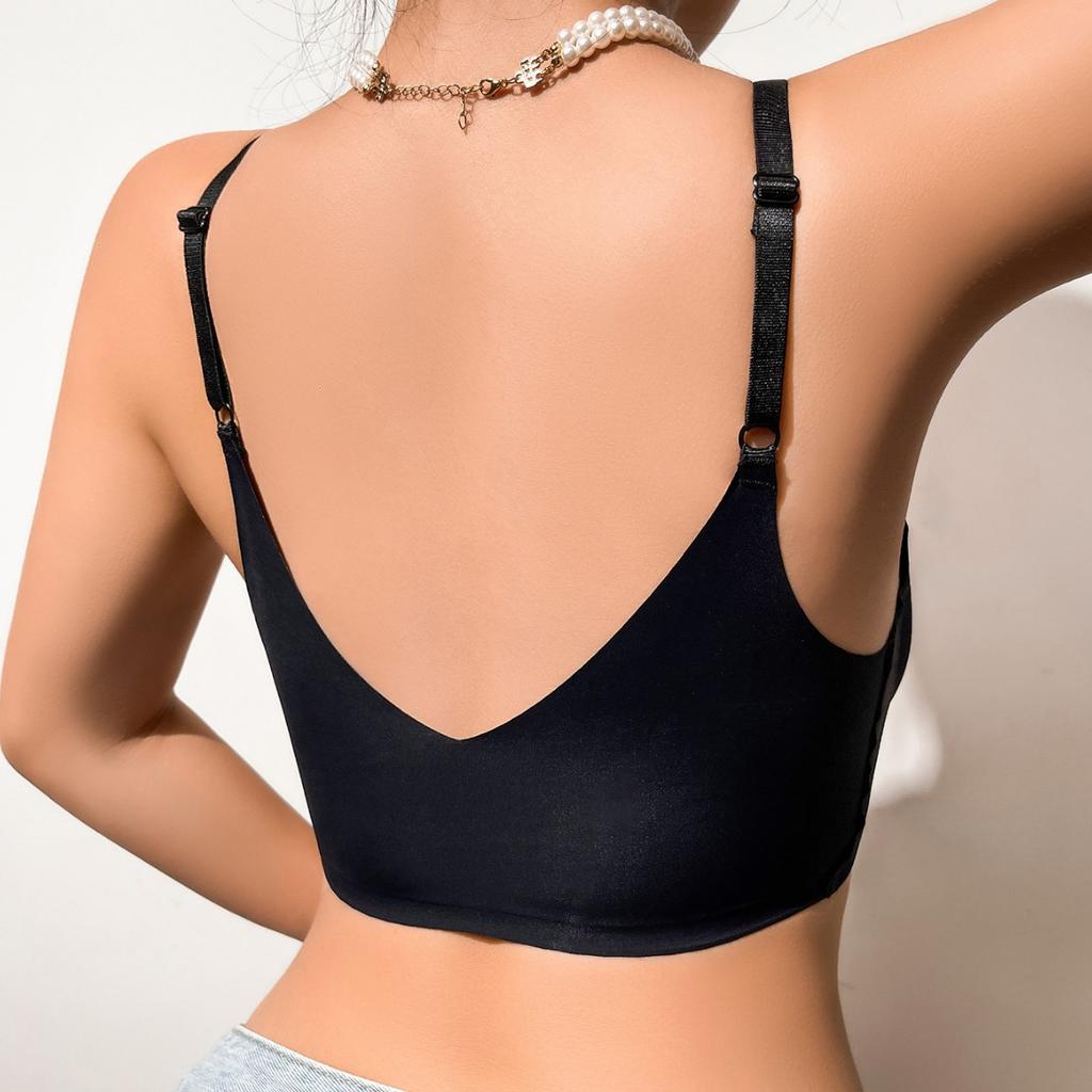 Push-up Side-breasted Anti-sagging Six-breasted Seamless Underwear Without Underwire and Adjustable Women's Bra