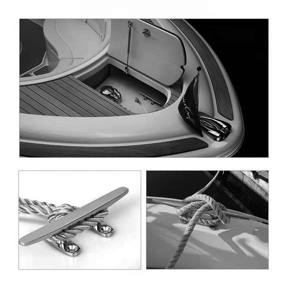 Bootsklampe, 12,7 x 15,2 cm, klappbare Klampen aus Edelstahl 316, Marinequalität, Seilklampe, hochklappbare Dockklampe für Boot, Kajak und Dekoration mit Verschluss