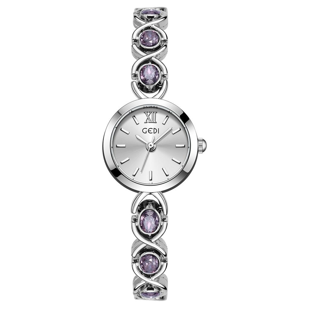 Retro Round High-Value Watch Women'S Light Luxury Fashion High-End Sense Small And Exquisite Quartz Watch