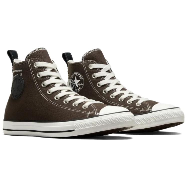 Converse All Star Wide Comfortable Versatile Non-slip Durable High-top Skate Shoes Unisex Brown