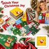 Weihnachtsdruck Stoff Quadrate 35/70 für Quilting Patchwork Näharbeiten