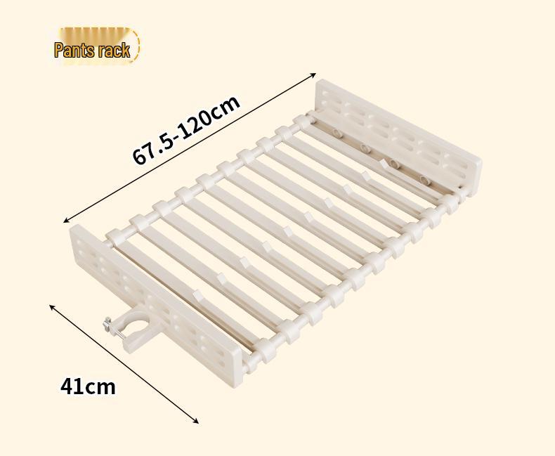Floor-Standing Clothes Rack: Bedroom Hanger, Retractable Drying Rod, Coat & Hat Rack.